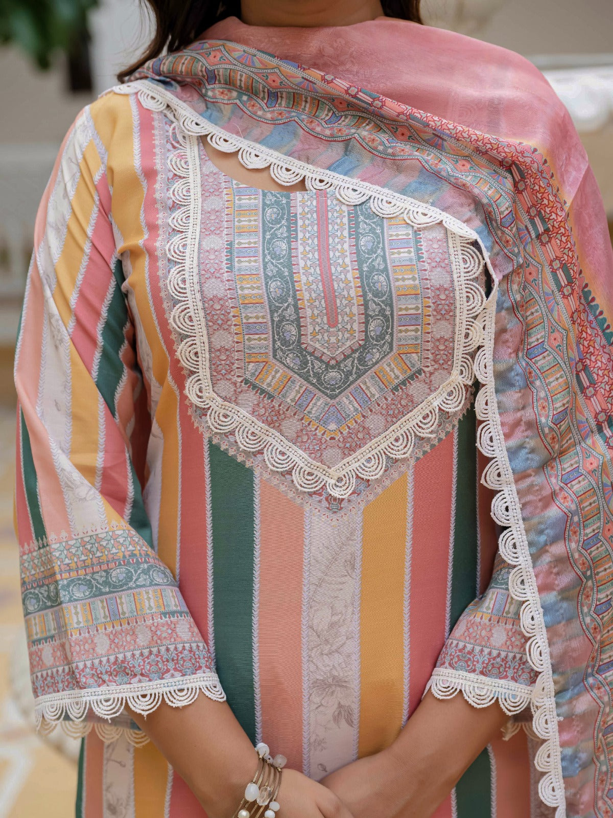 Designer Kurti with Pant & Dupatta