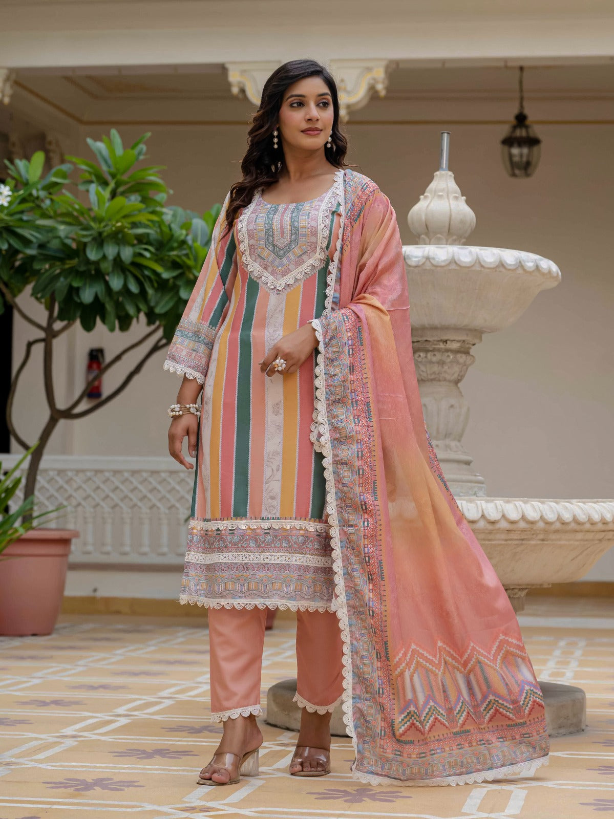 Designer Kurti with Pant & Dupatta