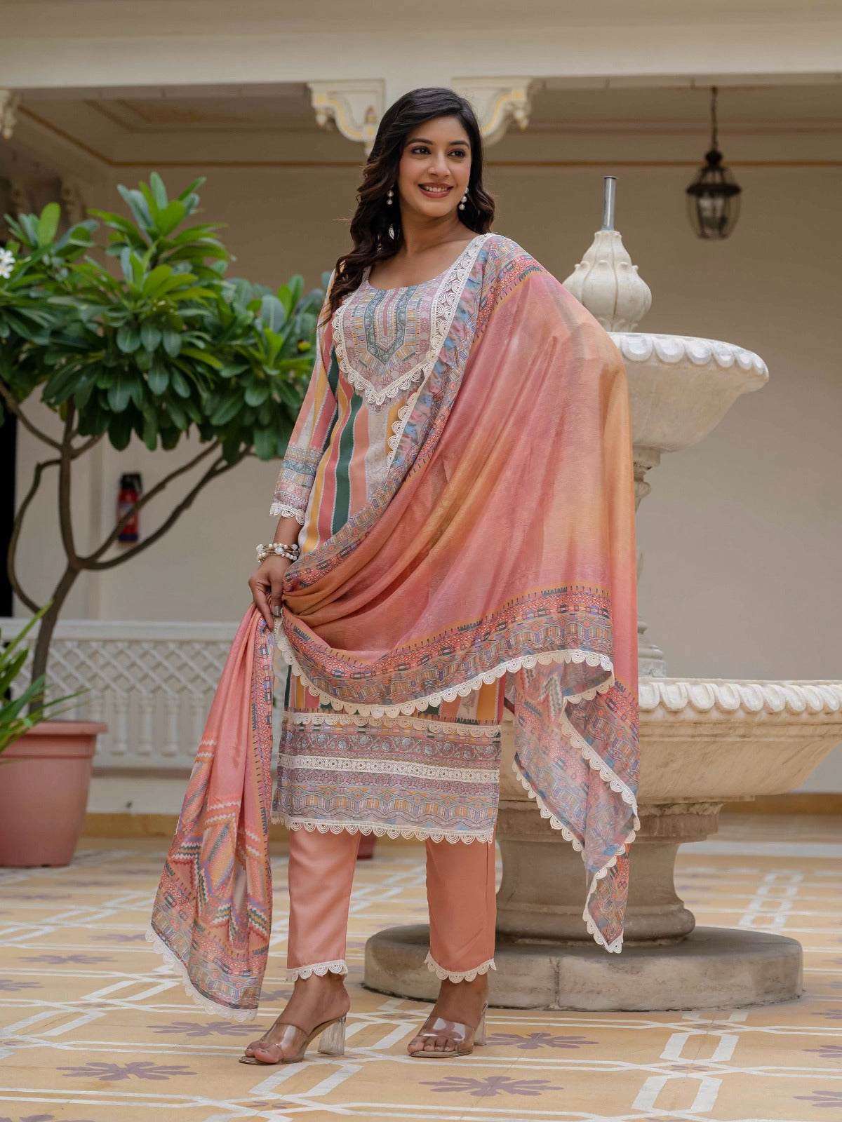 Designer Kurti with Pant & Dupatta
