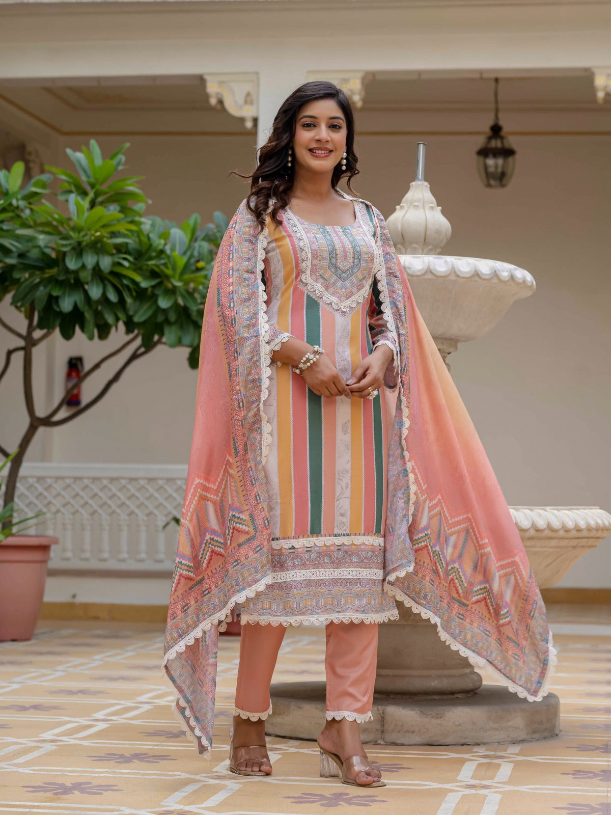Designer Kurti with Pant & Dupatta