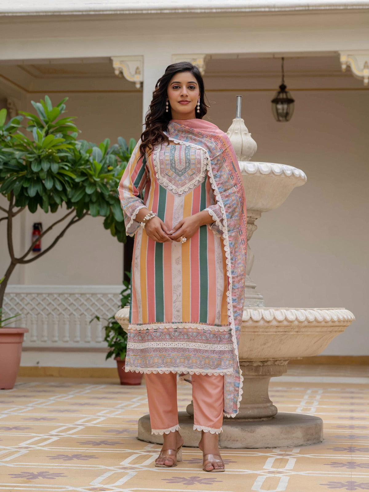 Designer Kurti with Pant & Dupatta