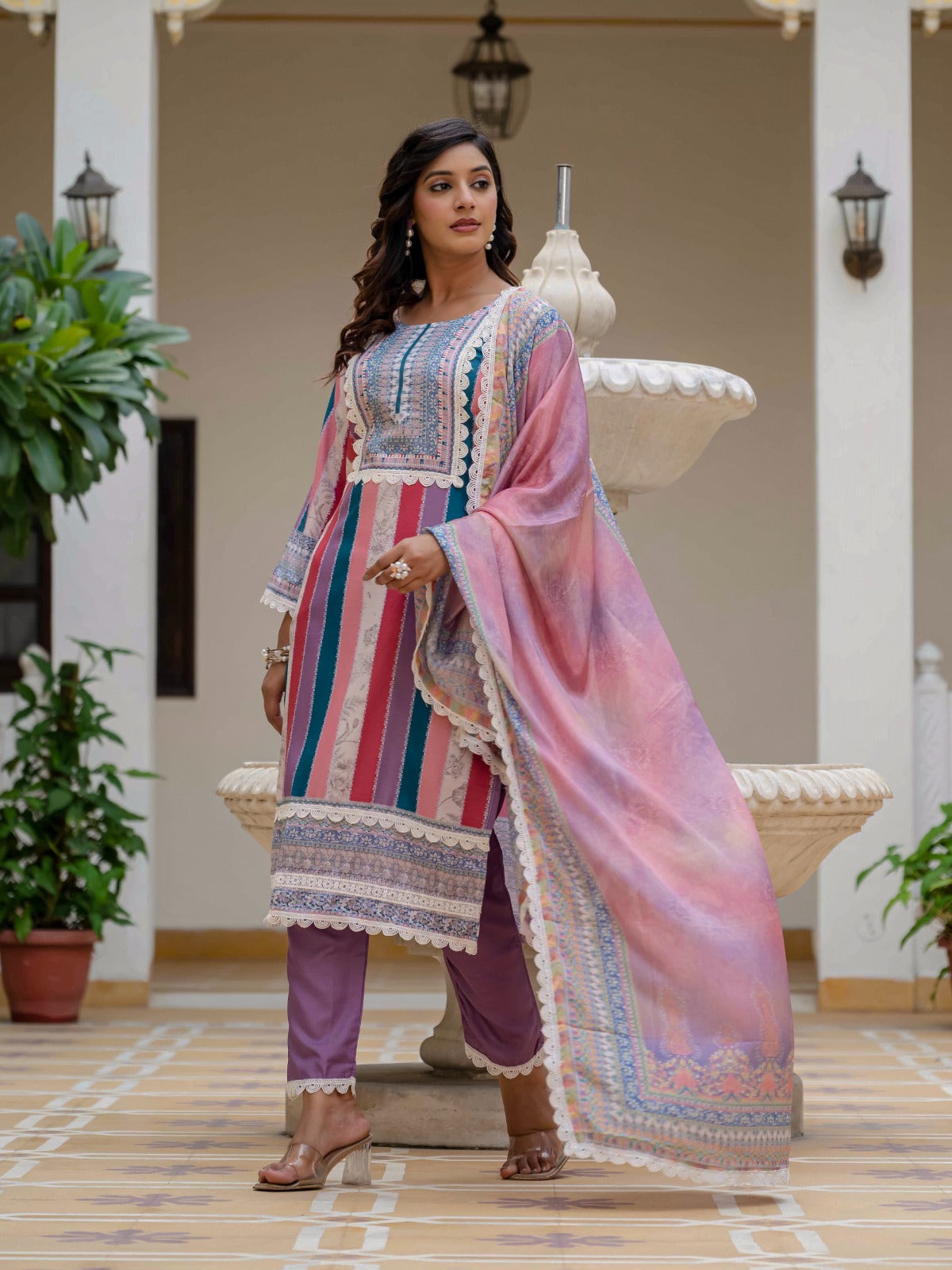 Designer Kurti with Pant & Dupatta