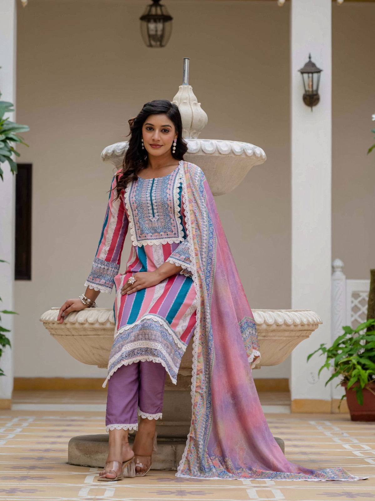 Designer Kurti with Pant & Dupatta