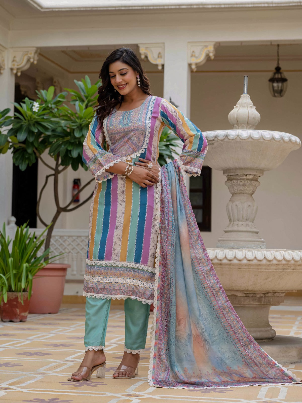 Designer Kurti with Pant & Dupatta