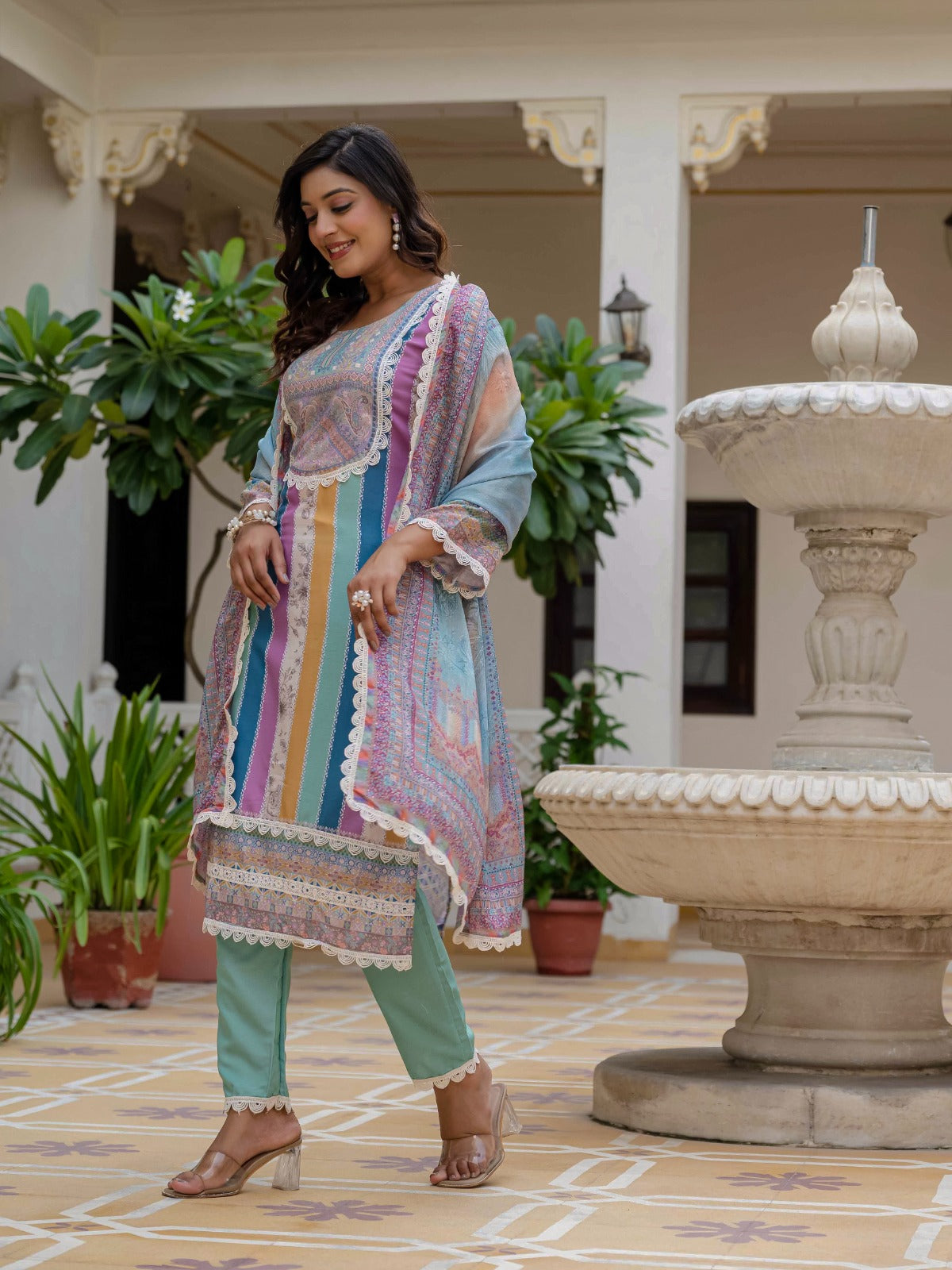 Designer Kurti with Pant & Dupatta