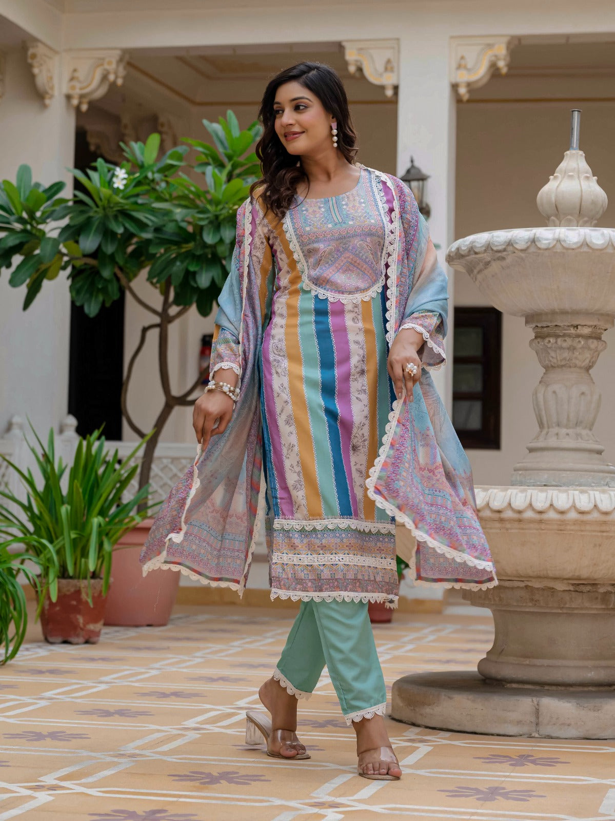 Designer Kurti with Pant & Dupatta