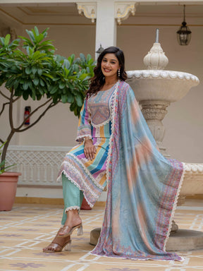 Designer Kurti with Pant & Dupatta