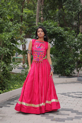 Designer Kutchi Gamthi embroidery lehenga