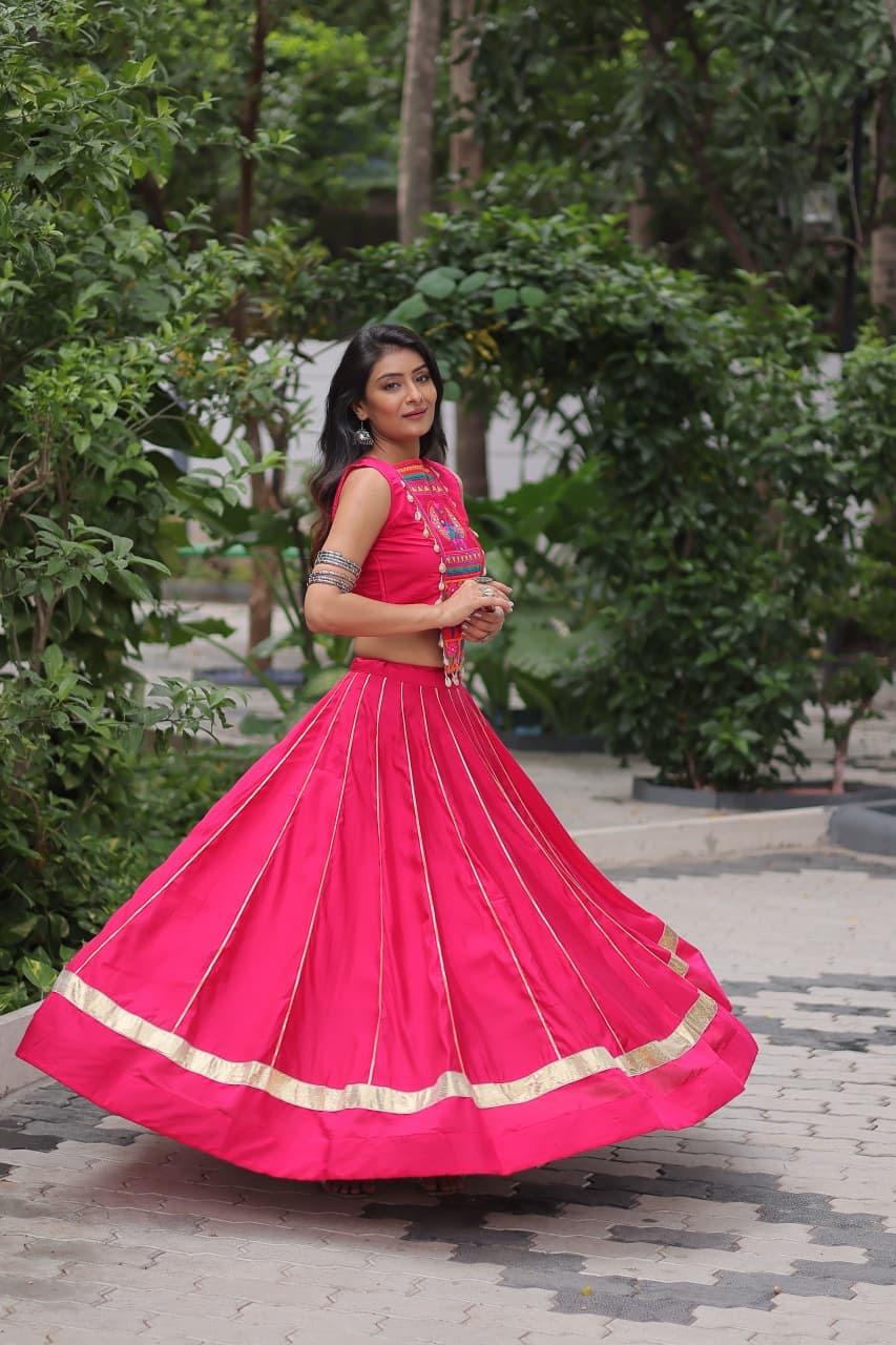 Designer Kutchi Gamthi embroidery lehenga