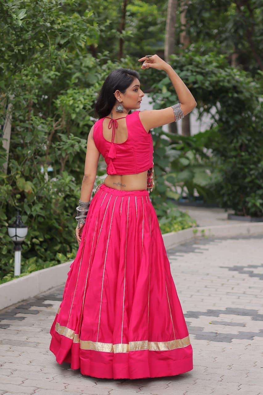 Designer Kutchi Gamthi embroidery lehenga