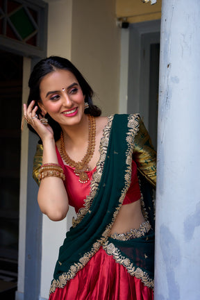 South Indian Pattu Lehenga Choli