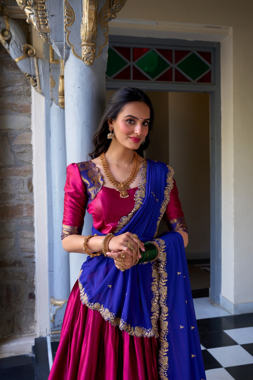 South Indian Pattu Lehenga Choli