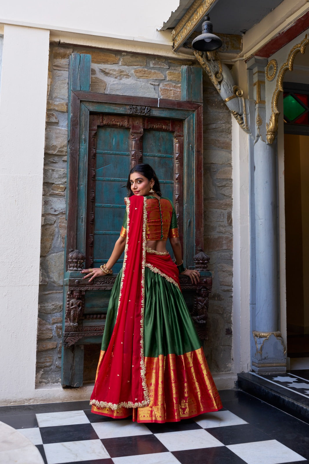 South Indian Pattu Lehenga Choli