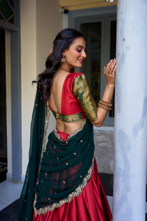 South Indian Pattu Lehenga Choli