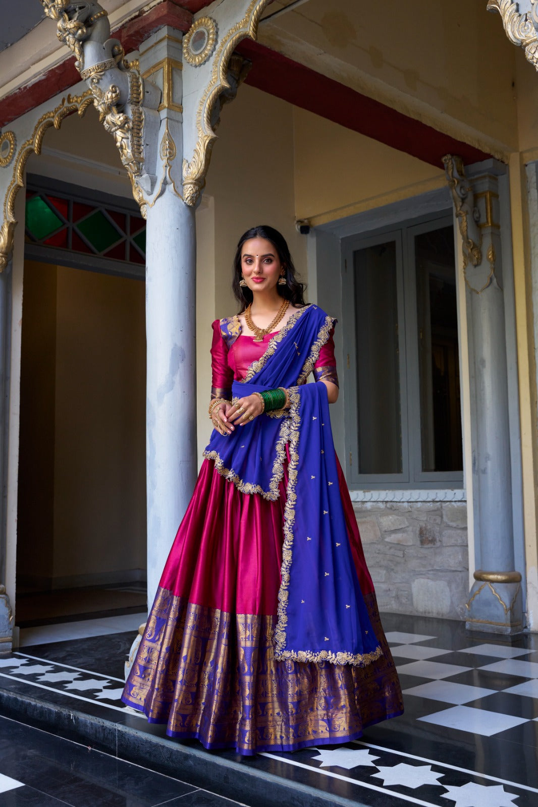 South Indian Pattu Lehenga Choli