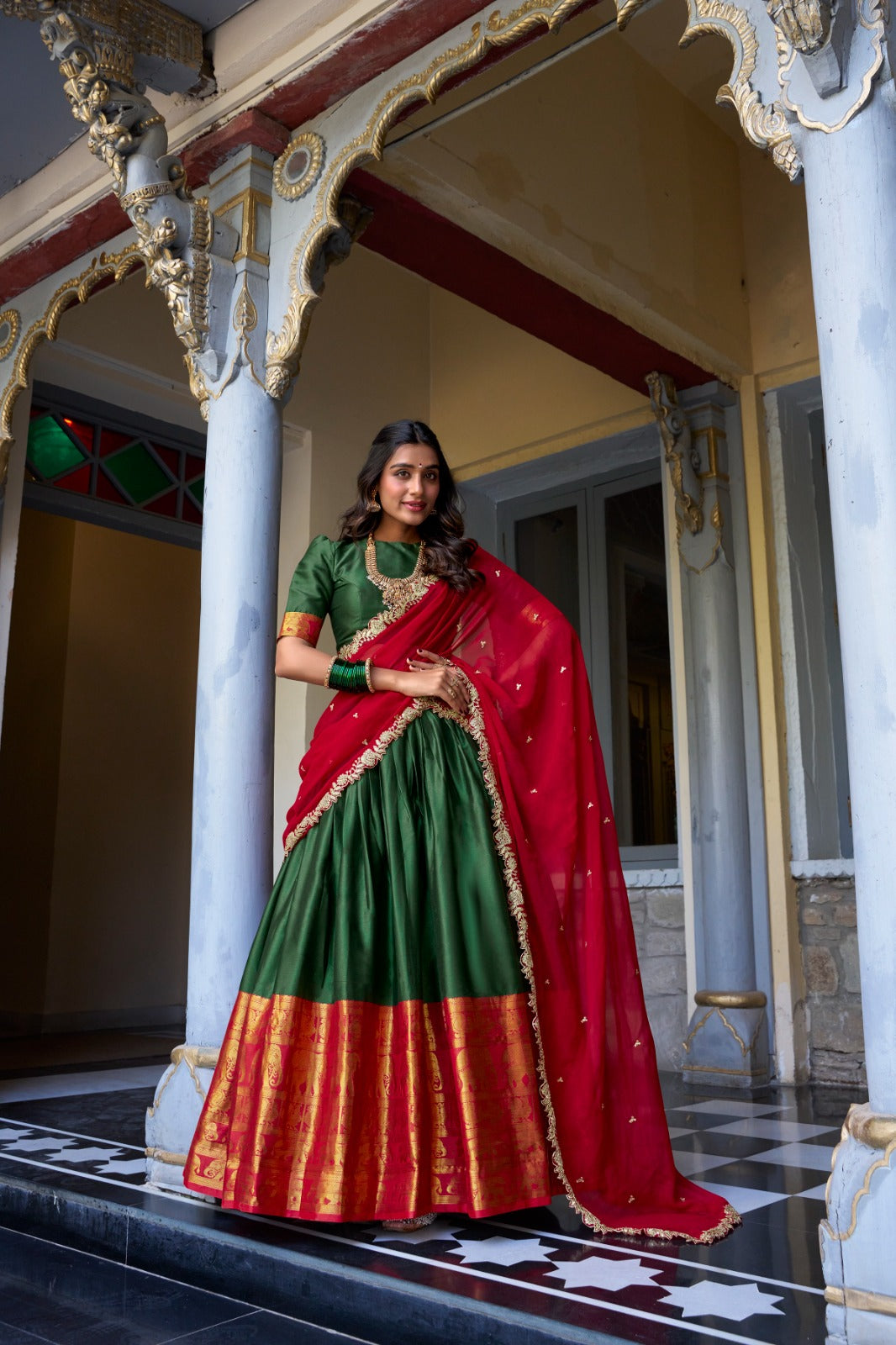South Indian Pattu Lehenga Choli