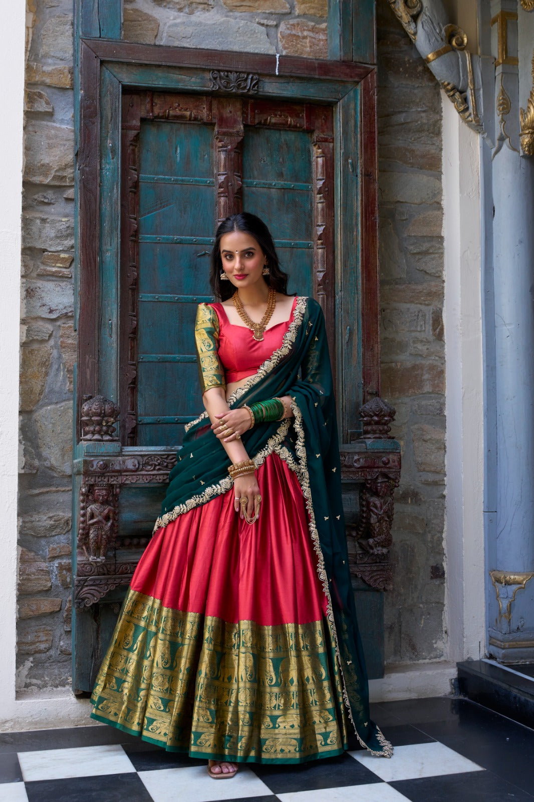 South Indian Pattu Lehenga Choli