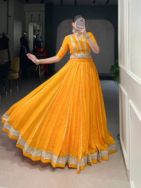 Bandhej Chiffon Co-ord Lehenga Choli