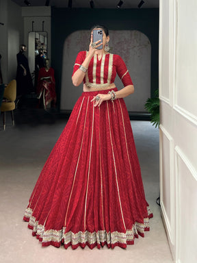Bandhej Chiffon Co-ord Lehenga Choli