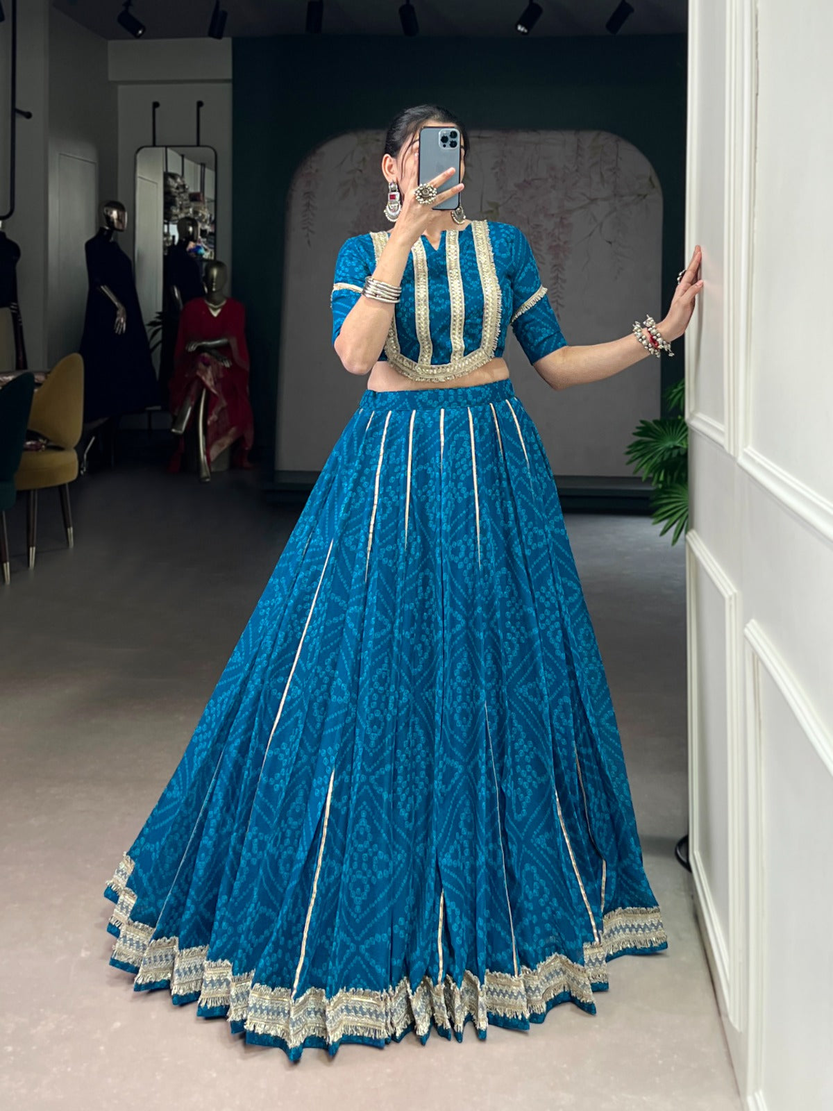 Bandhej Chiffon Co-ord Lehenga Choli