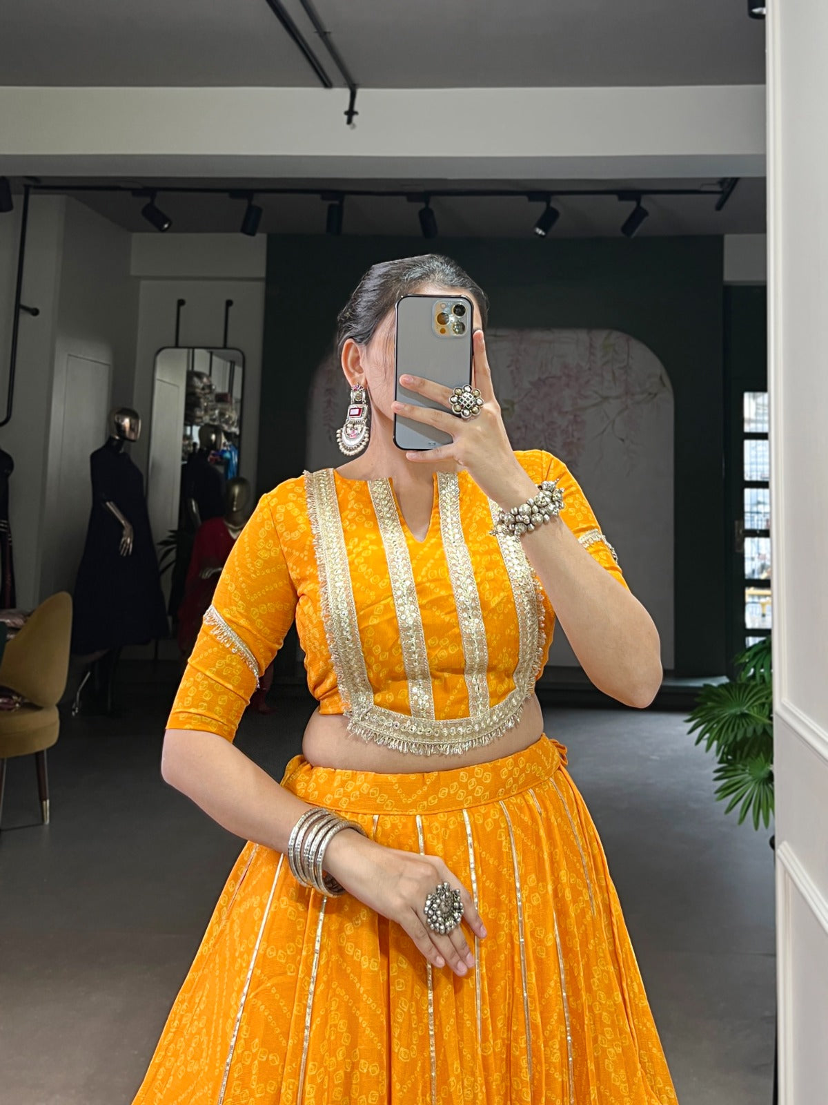 Bandhej Chiffon Co-ord Lehenga Choli