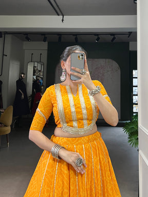 Bandhej Chiffon Co-ord Lehenga Choli