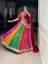 Georgette Multicolor Leheriya Print Lehenga Choli