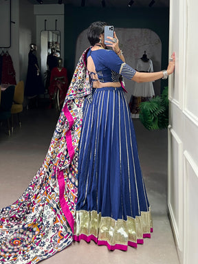 Premium Chanderi Garba Choli with Tassar Silk Dupatta