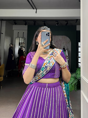 Premium Chanderi Garba Choli with Tassar Silk Dupatta