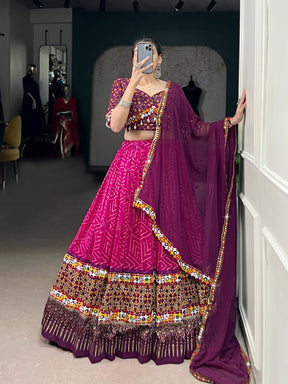 Tassar Silk Lehenga Choli for Garba