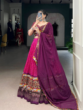Tassar Silk Lehenga Choli for Garba
