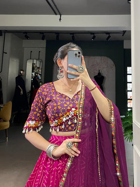 Tassar Silk Lehenga Choli for Garba