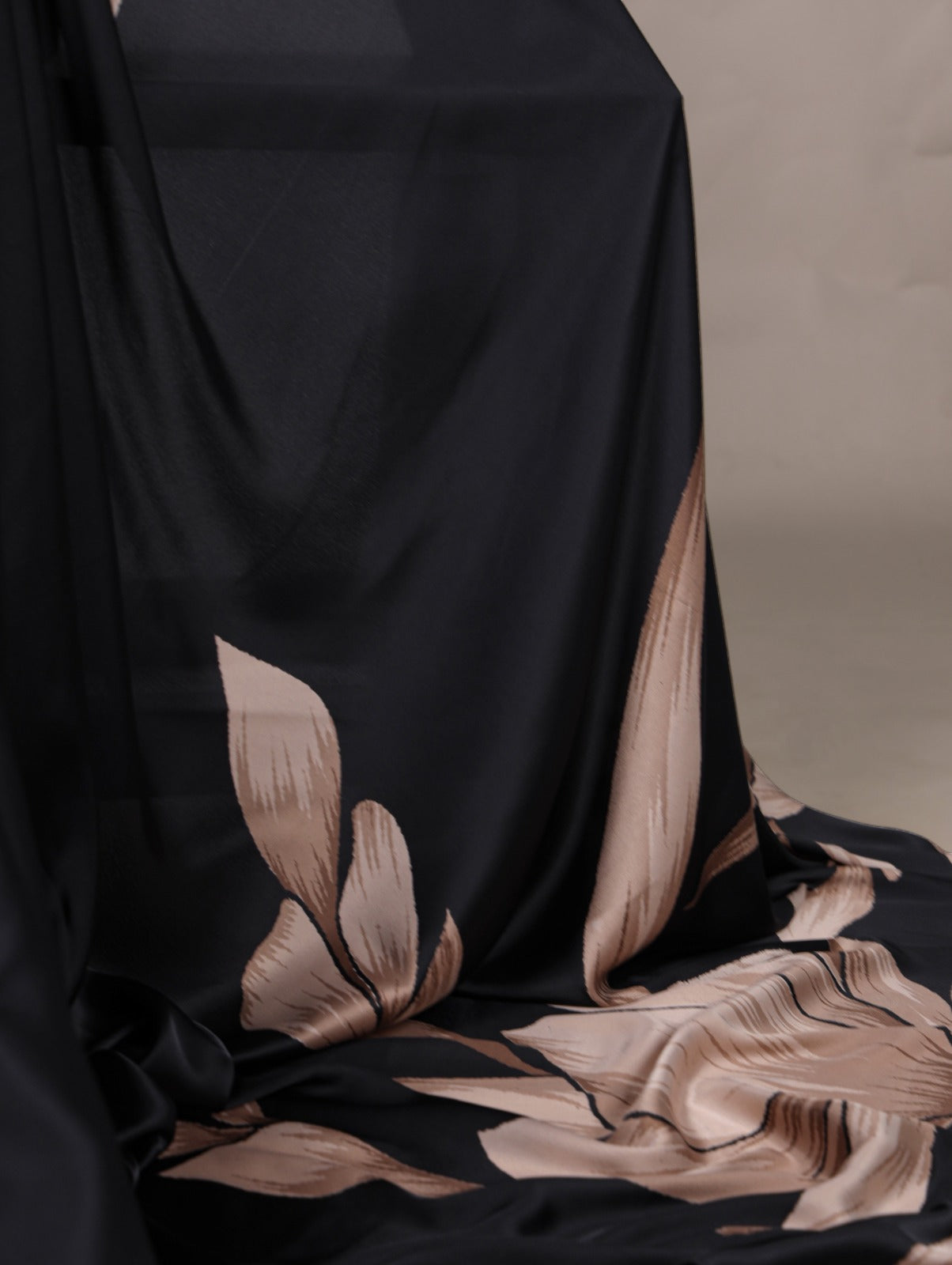 Floral Printed Satin Silk Saree