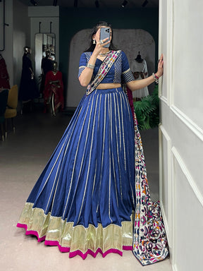 Premium Chanderi Garba Choli with Tassar Silk Dupatta