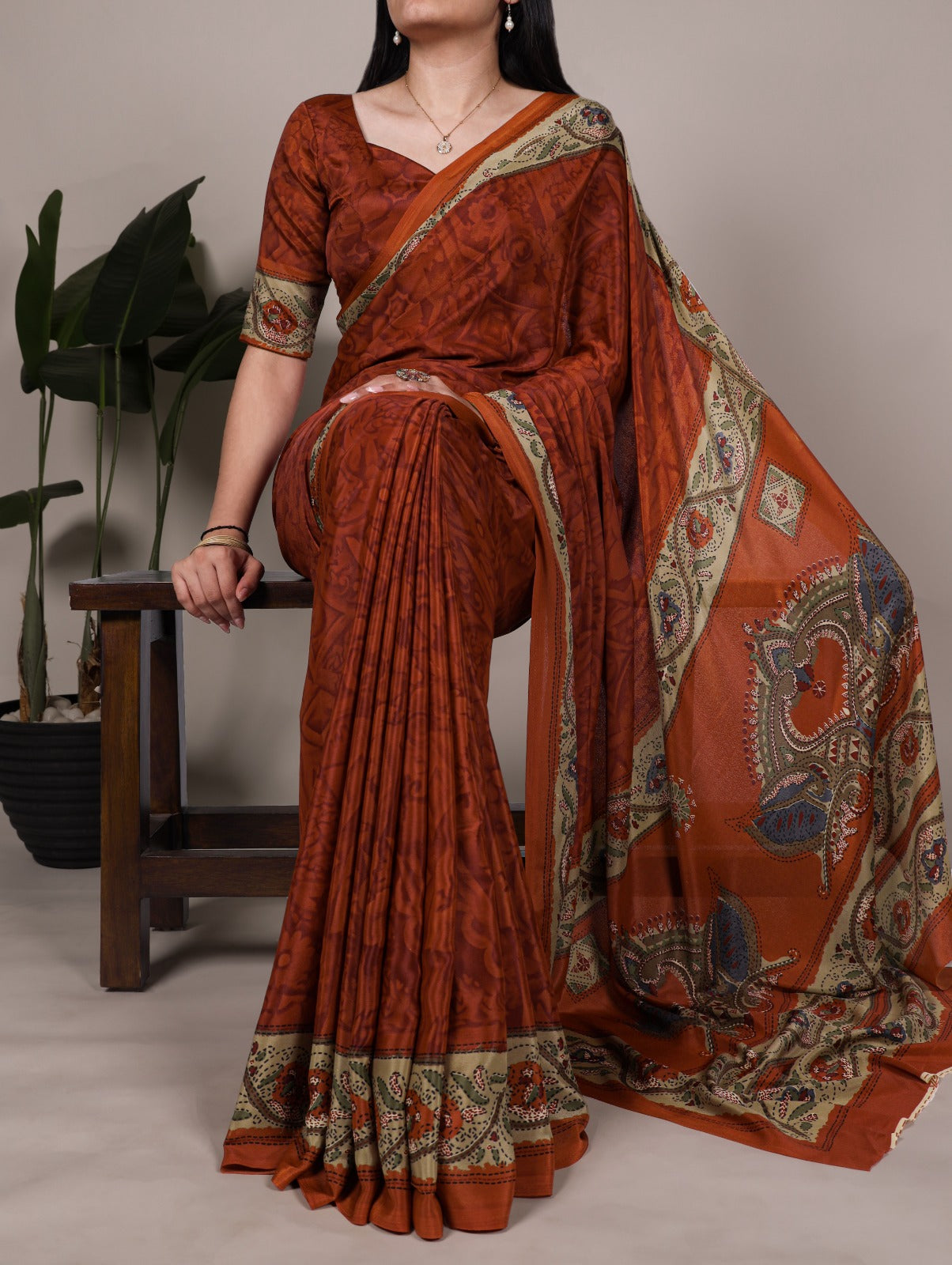 Printed Crepe Sarees