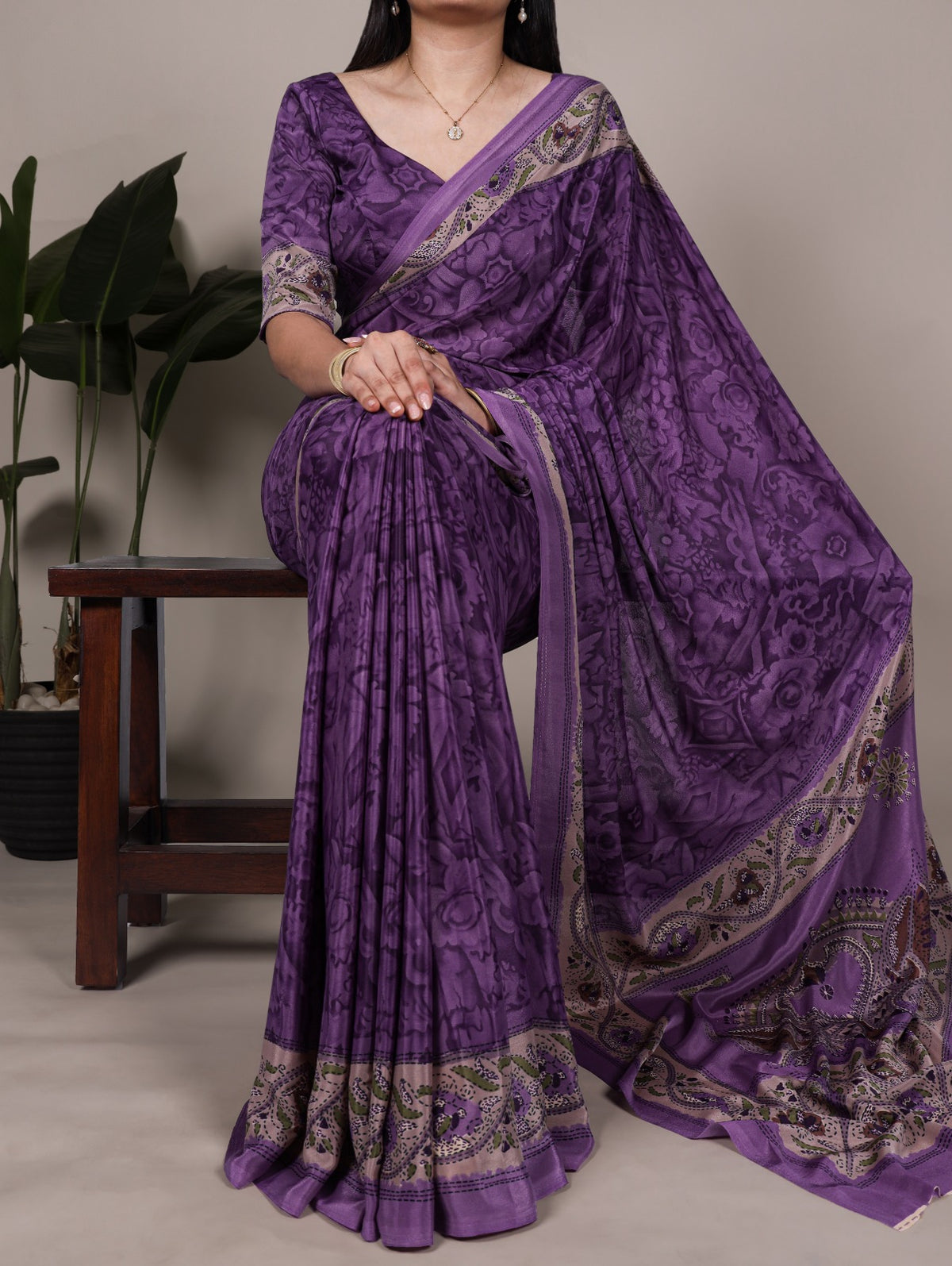 Printed Crepe Sarees