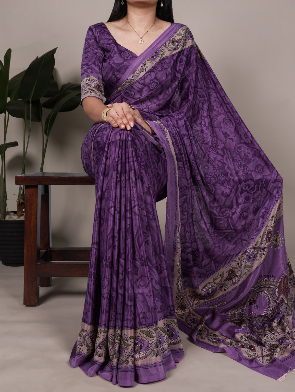 Printed Crepe Sarees