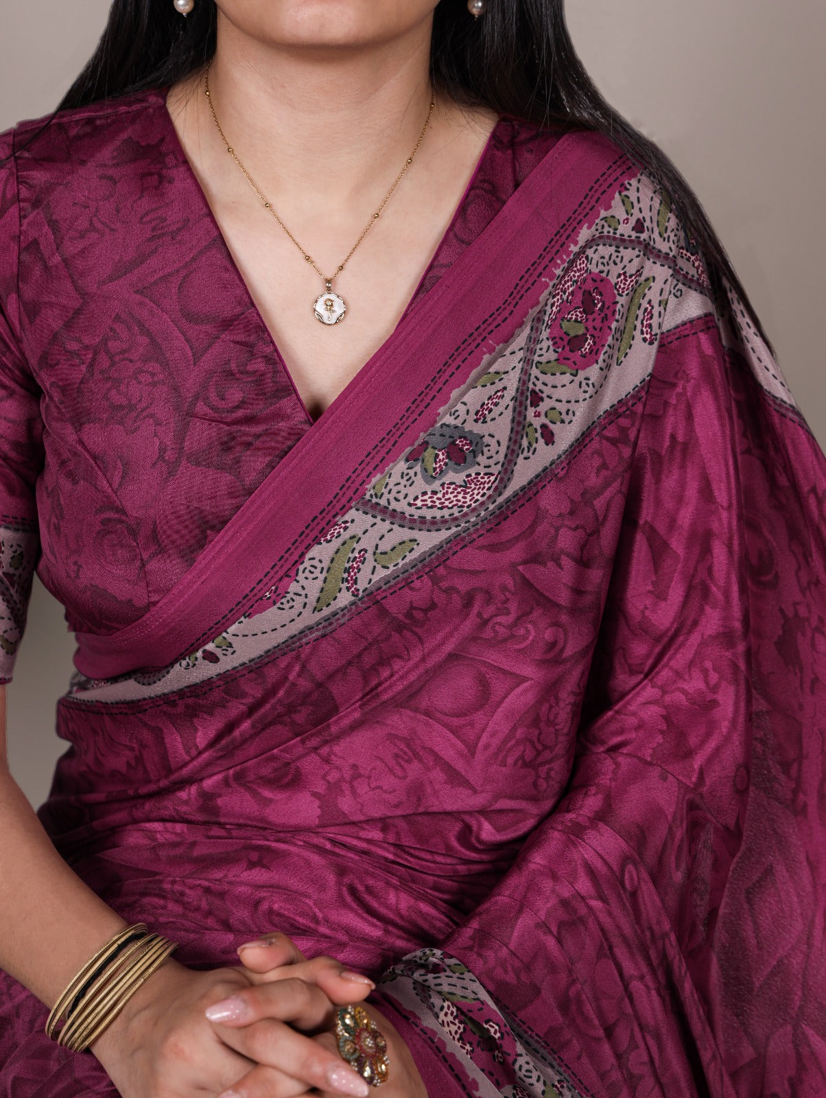 Printed Crepe Sarees
