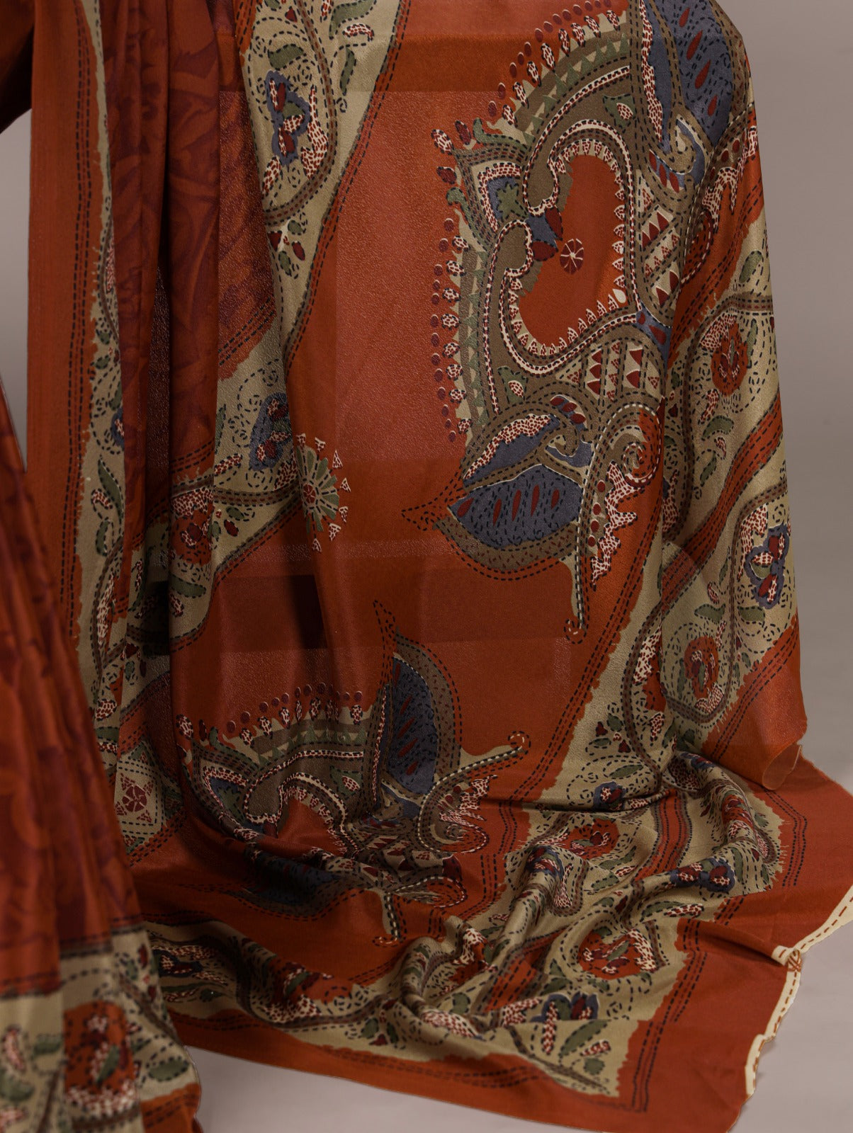 Printed Crepe Sarees