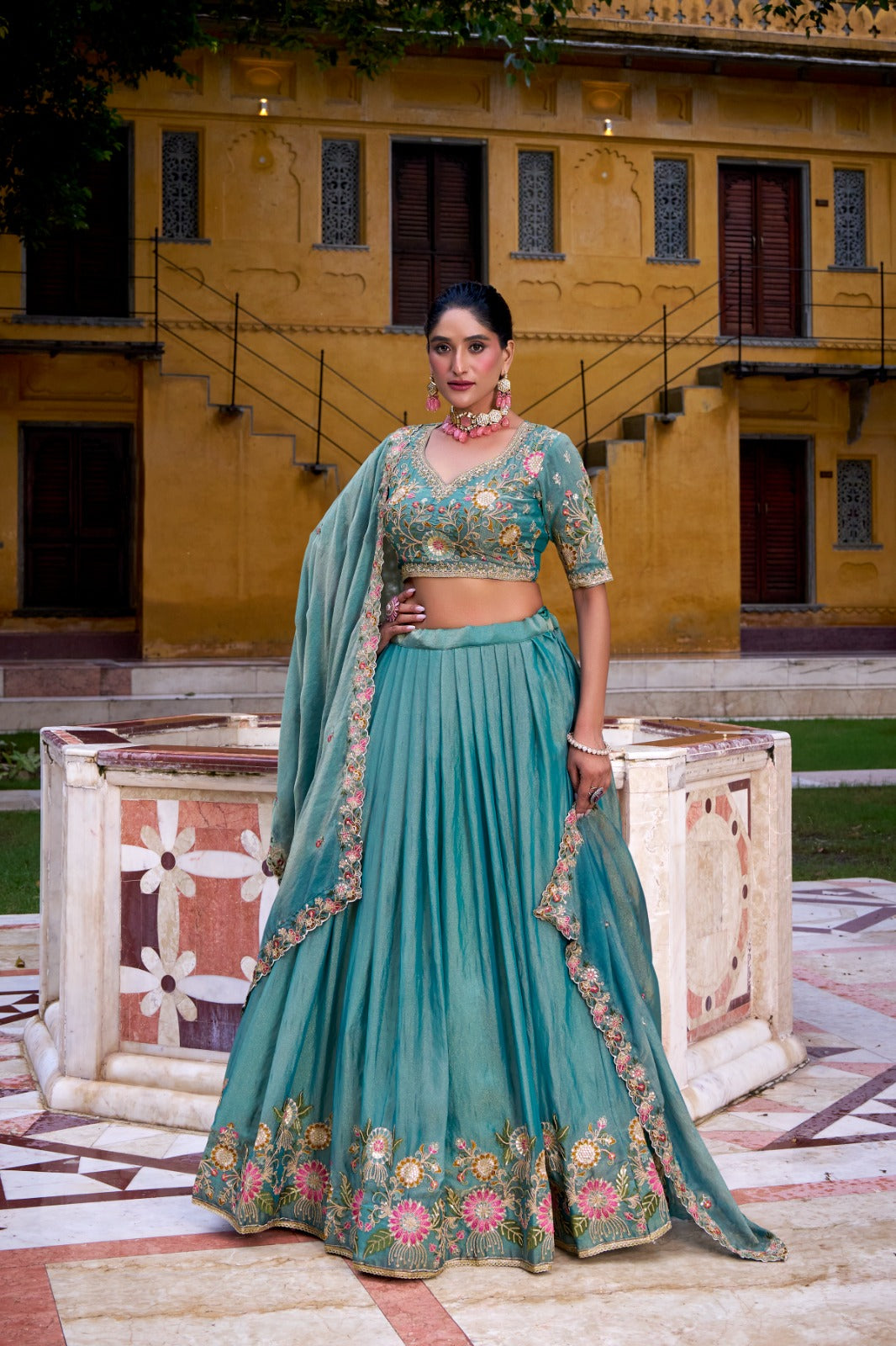 Designer Zari Shimmer Lehenga Choli