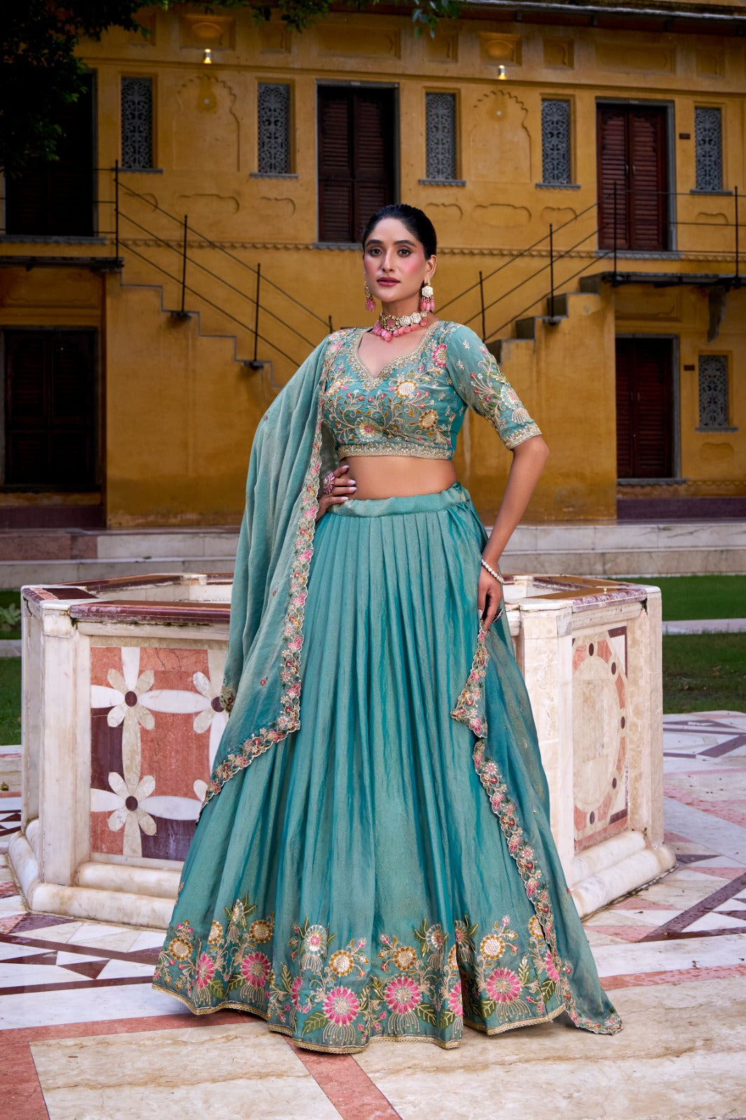 Designer Zari Shimmer Lehenga Choli