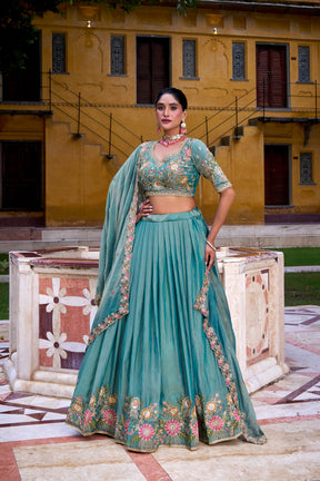 Designer Zari Shimmer Lehenga Choli