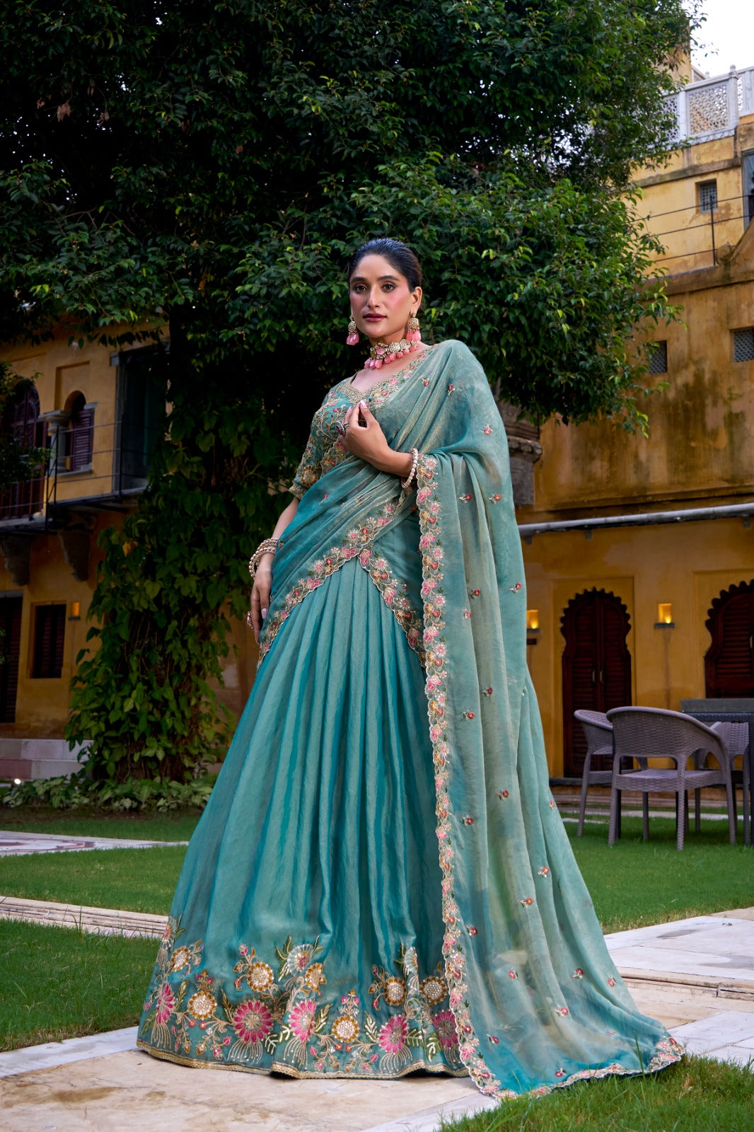 Designer Zari Shimmer Lehenga Choli