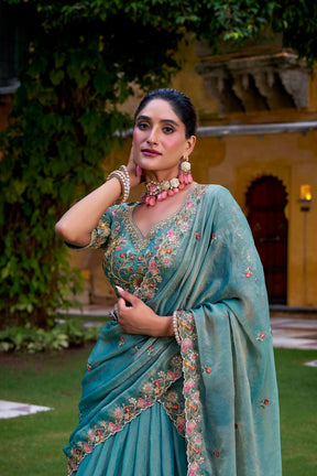 Designer Zari Shimmer Lehenga Choli