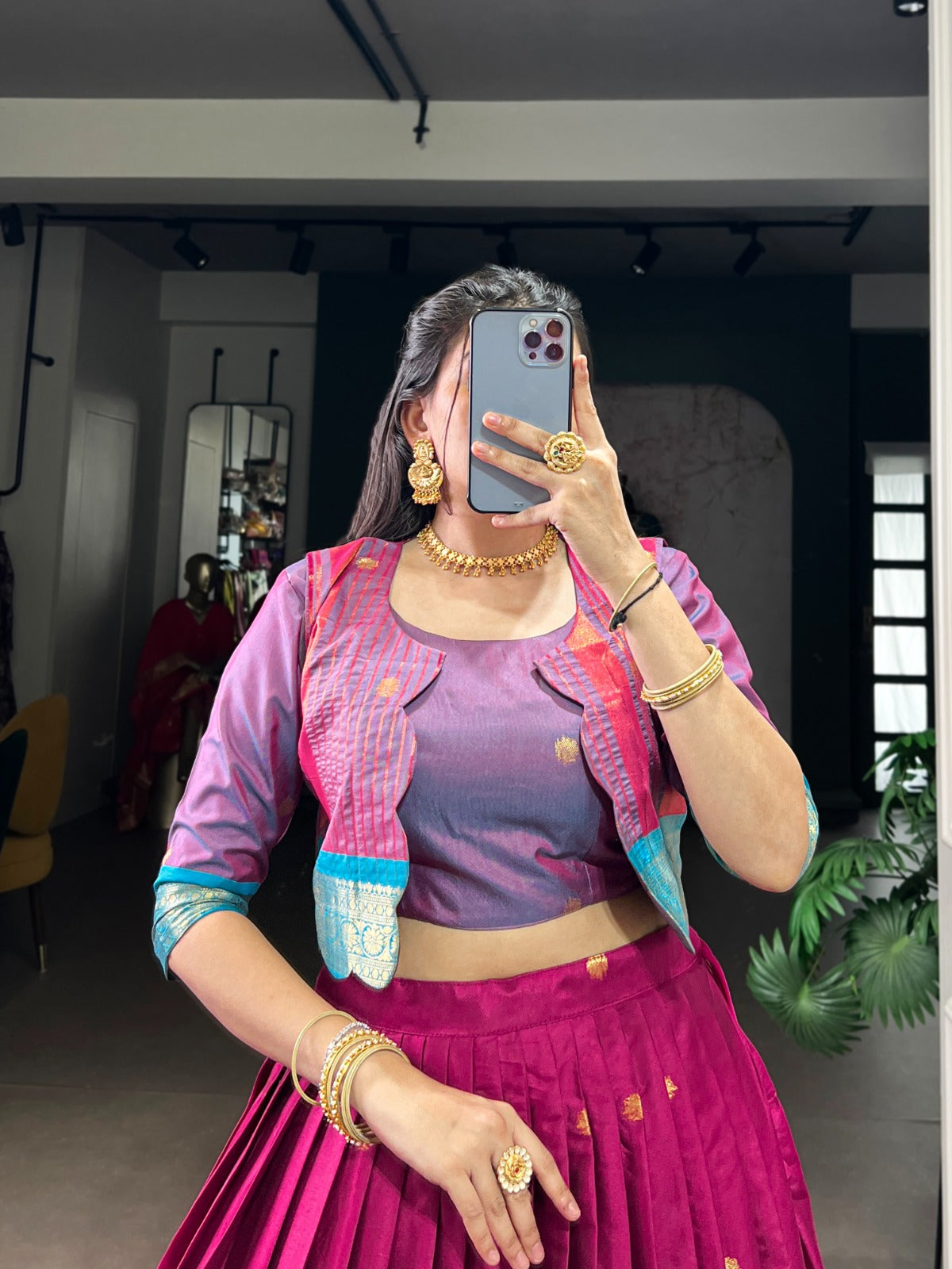 Poly Cotton Co-ord Set Lehenga