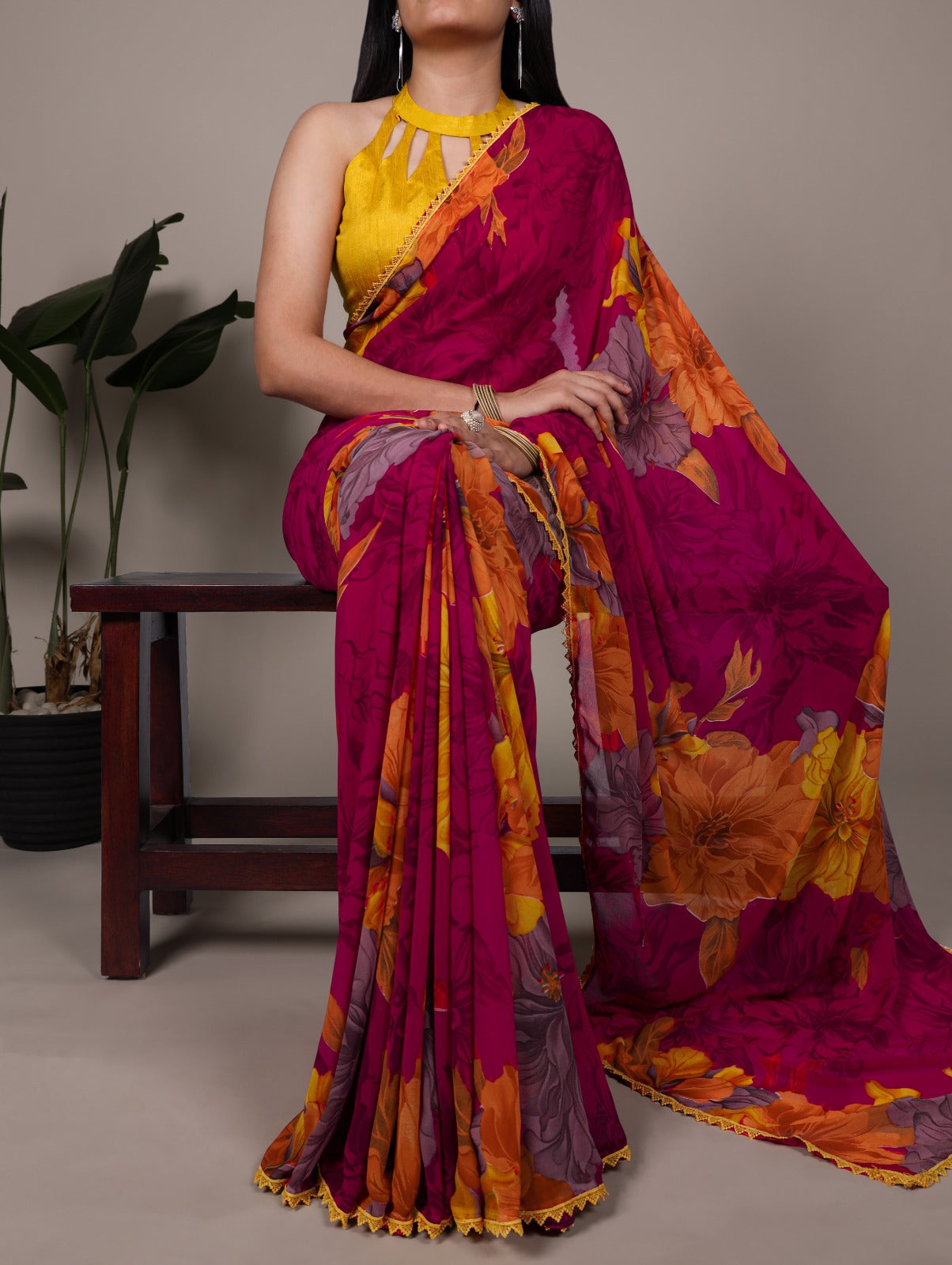Weightless Marble Print Saree