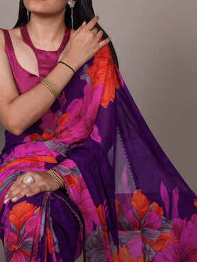 Weightless Marble Print Saree