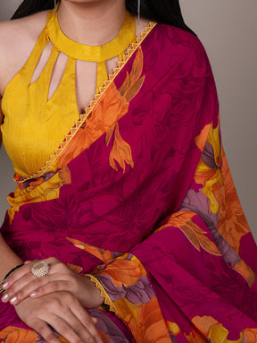 Weightless Marble Print Saree