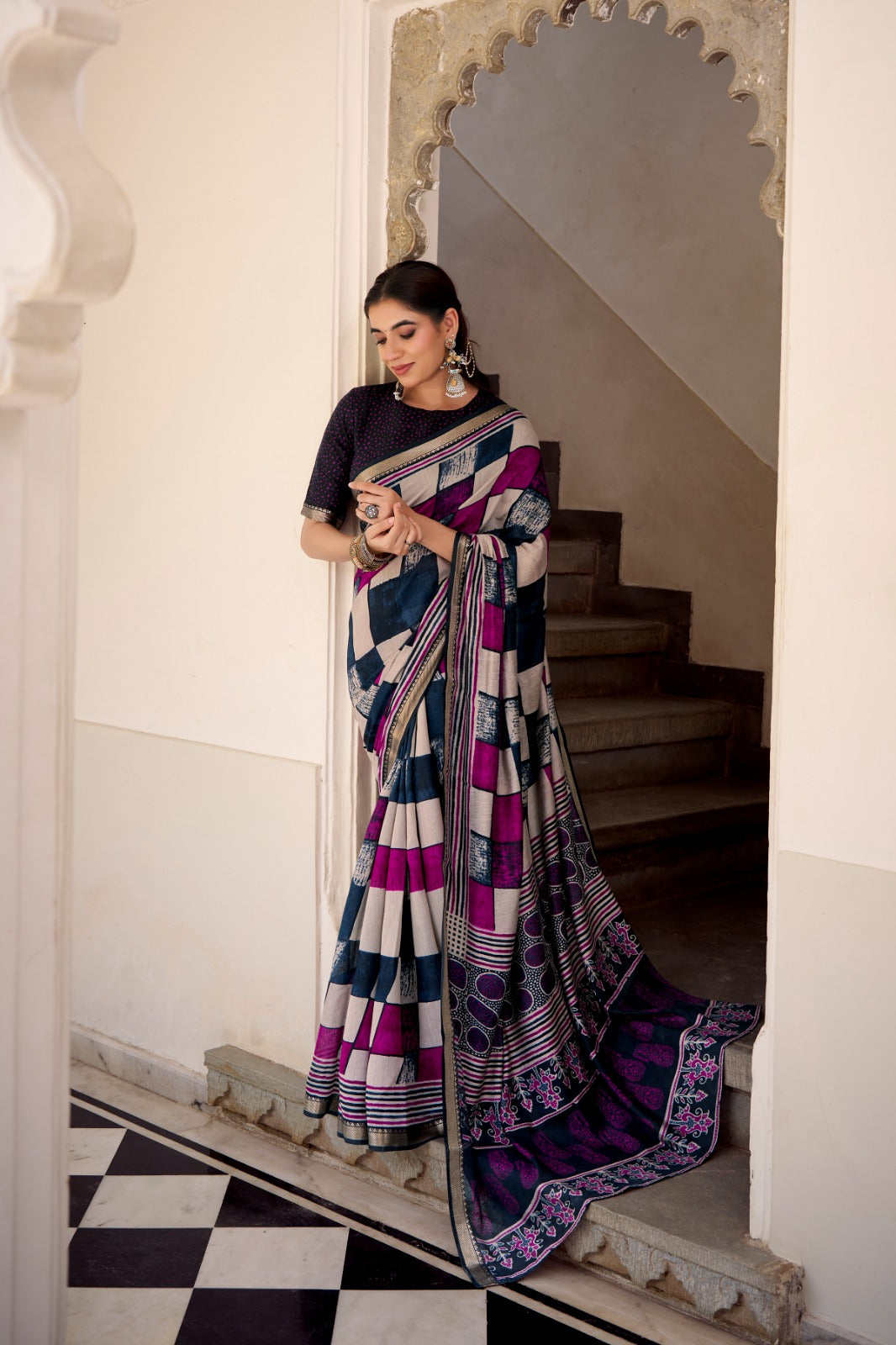 Chanderi Printed Saree Collection