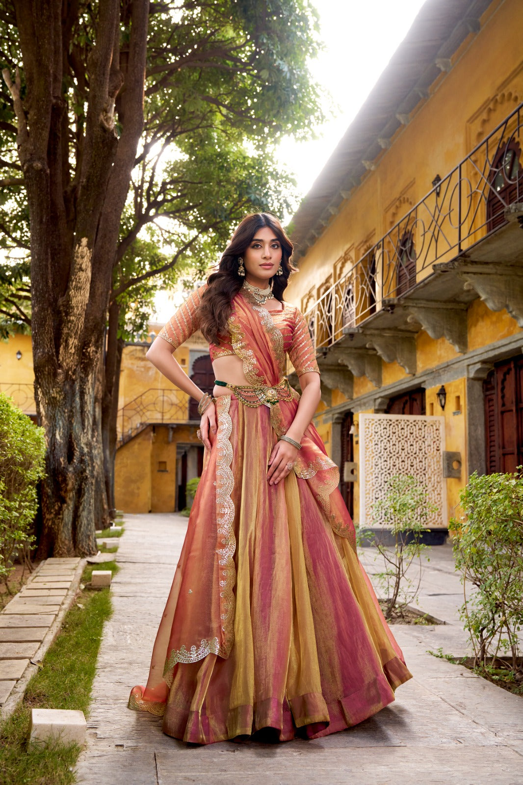 Regal Elegance in Carika Silk Lehenga Choli